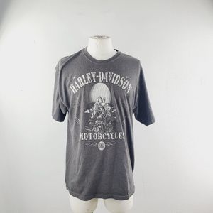 Harley-Davidson Men's Dark Gray Motorcycle Looney Tunes Short Sleeve T-Shirt L